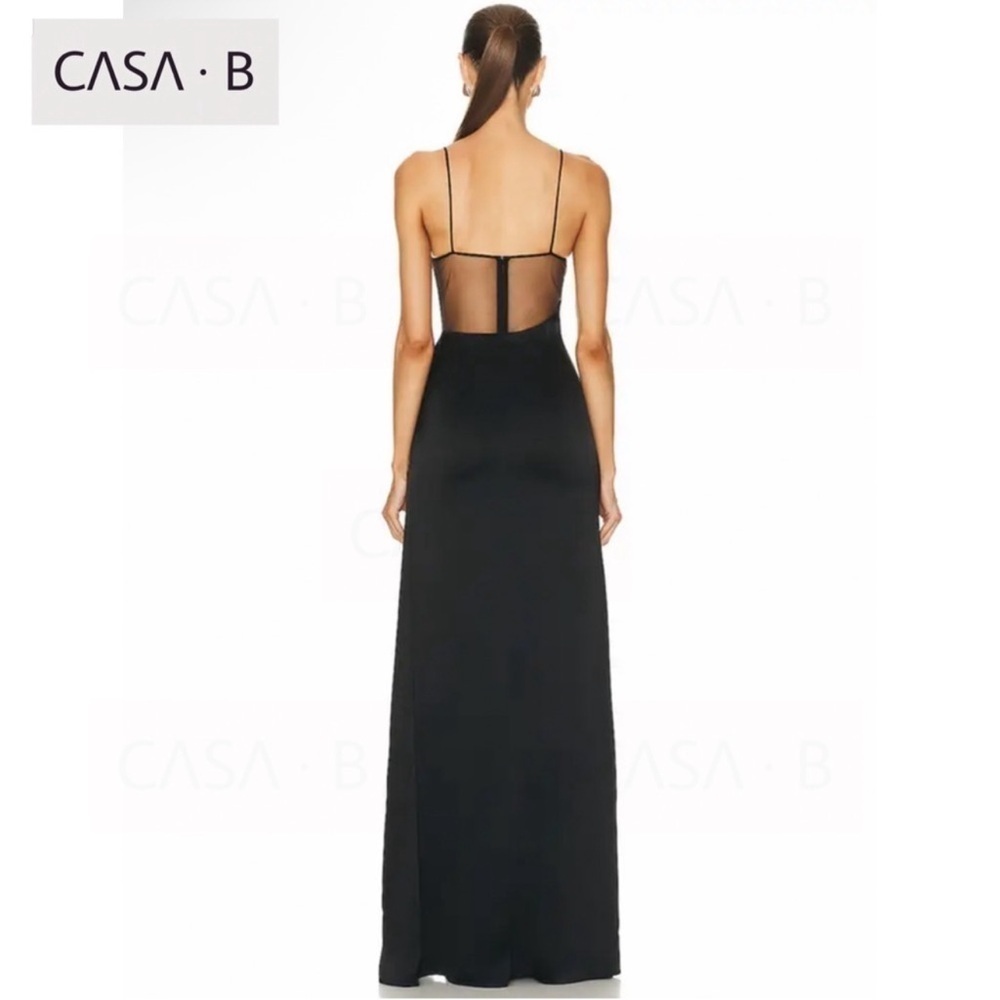 NEW! to CASA B💫|Starfish Embellished Glamorous Mesh Bustier High Slit Maxi Gown - Picture 10 of 13